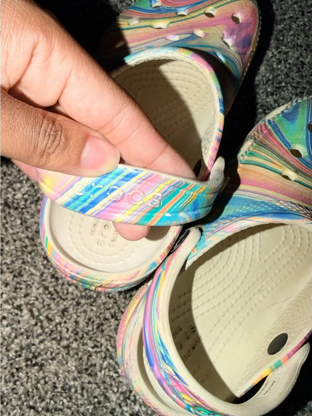 CROCS Kids Multicolor Tie-Dye Swirl Clogs